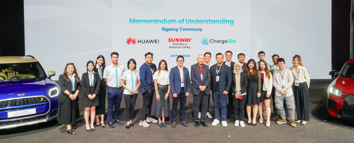 A far shot of the Sunway, Huawei and ChargeSini MOU Signing Ceremony