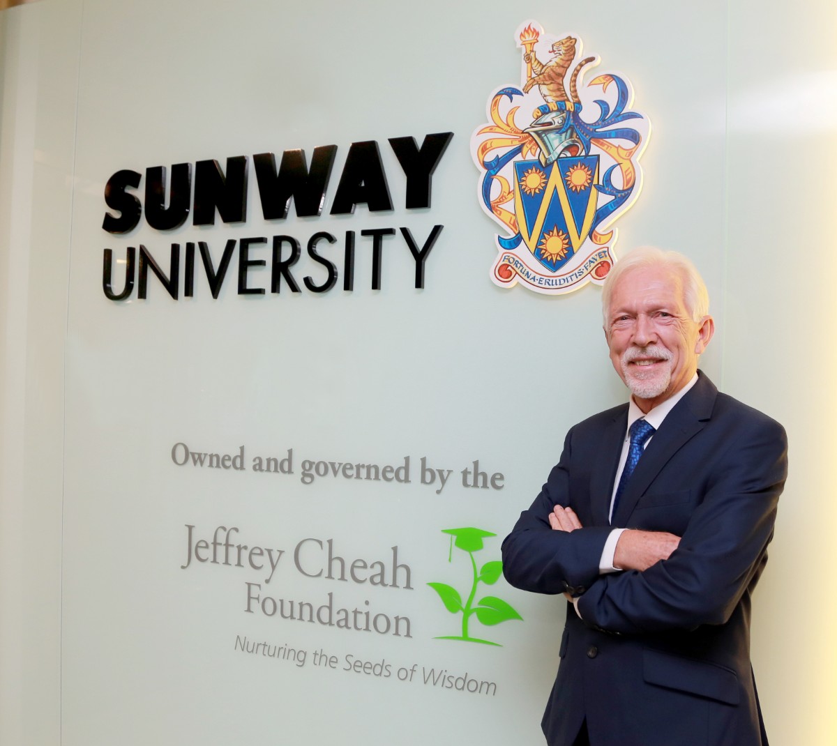 A close-up shot of Sunway University President Professor Sibrandes Poppema.