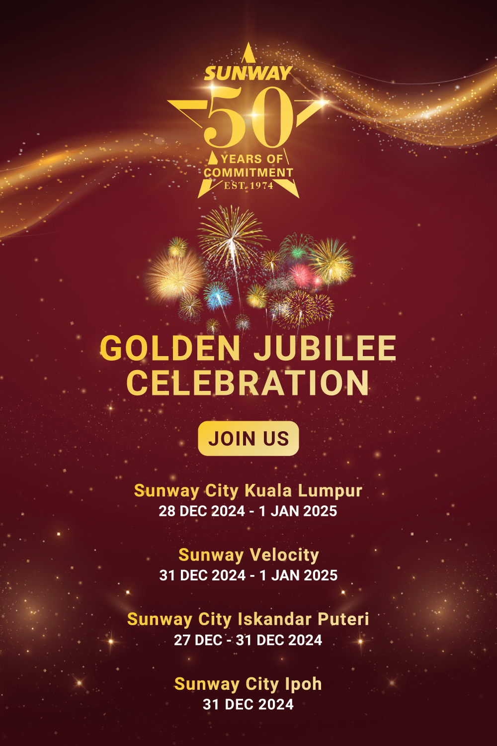 SUNWAY50 - NYE Golden Jubilee Celebration FA